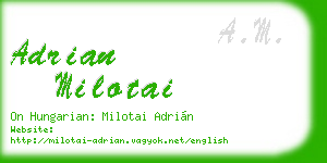 adrian milotai business card